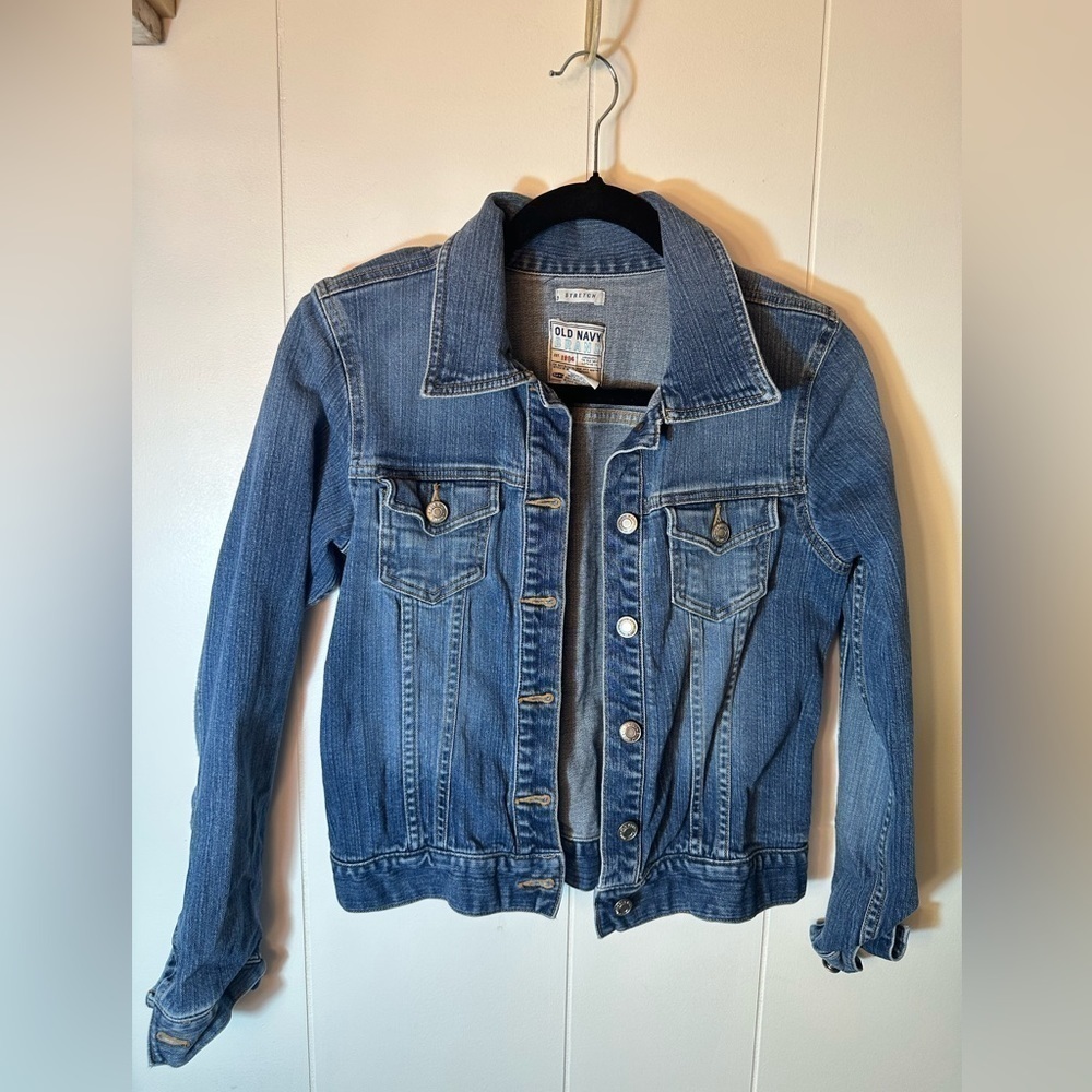 Old Navy Women’s Stretch Denim Jacket Size Small - Picture 7 of 9